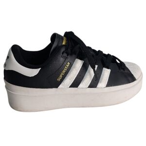 Adidas Superstar Bonega Women's Sz 8 Platform White Black Sneakers Y2k Style
